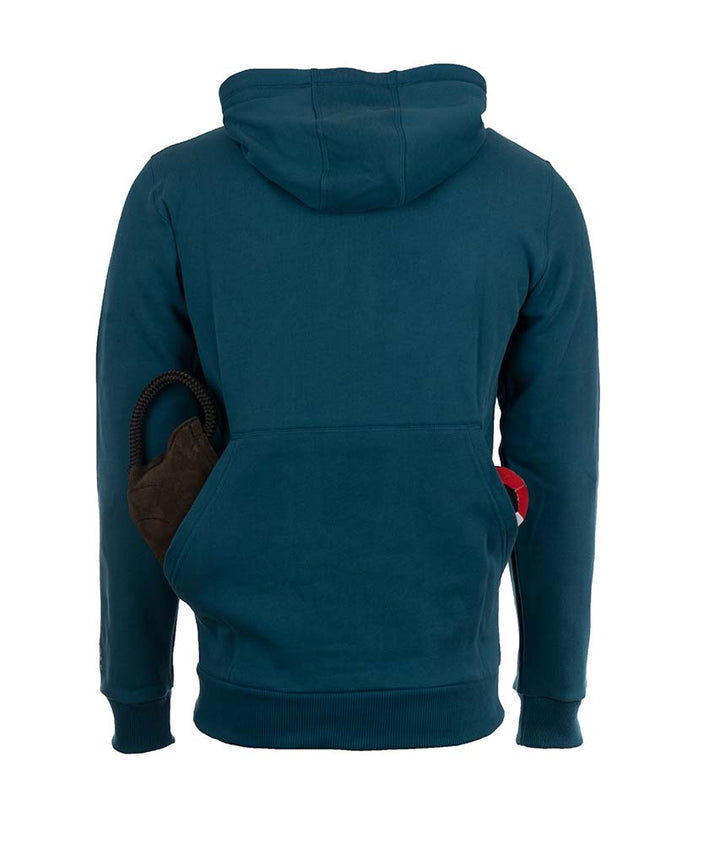 Sweatpulli-Uni-petrol-Ruecken